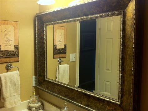 Framed Bathroom Mirrors Plus Espresso Bathroom Mirror Plus How To Make A Mirror Frame P