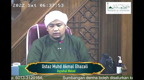 Live Kuliah Subuh Oleh Ustaz Akmal Ghazali Youtube