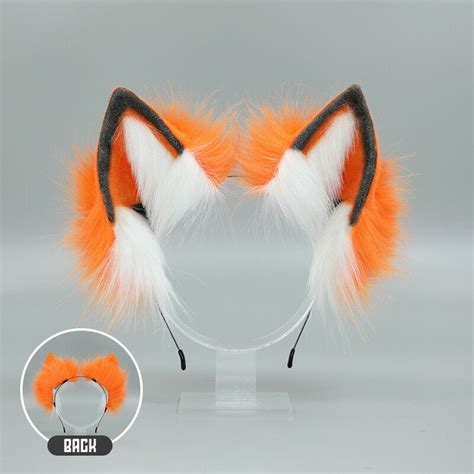 Byo Realistic Furry Fox Cosplay Ears Faux Fur Dress Up Animal Kitten