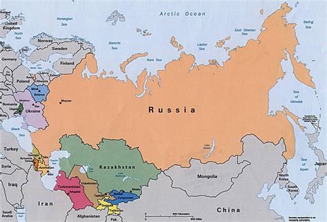 La Russie Continent De La Carte Russe Continent De La Carte Europe