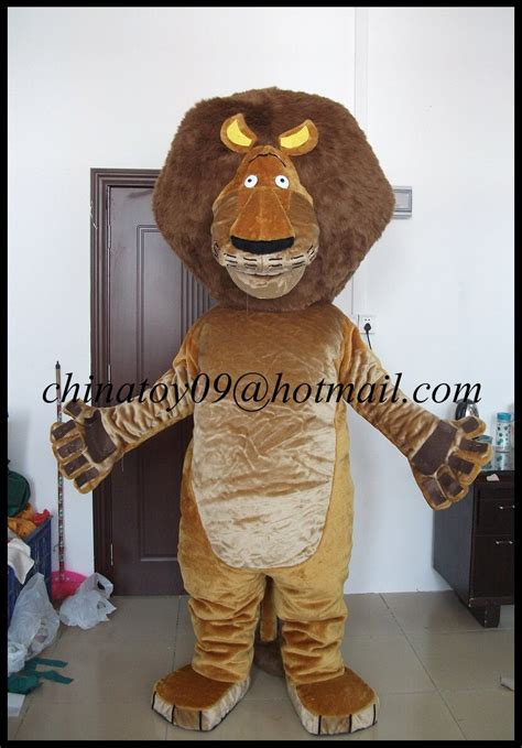 High Quality Adult Christmas Madagascar Alex Lion Mascot Costume Alex