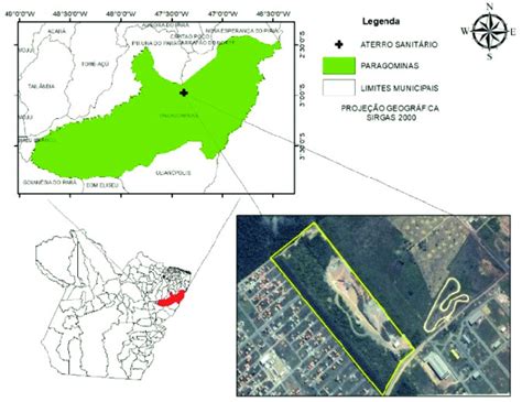 Vista Superior Da Localiza O Do Aterro Sanit Rio Paragominas Pa Download Scientific