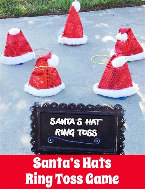 Santas Hat Ring Toss Diy Christmas Party Game