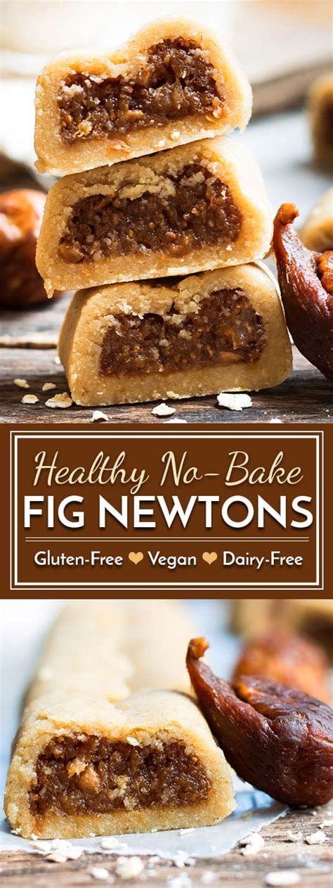 The whole thing is whisked by hand in one bowl and has all of five if you'd like to get those pretty striations across the top of the cookies, chill the dough by freezing it in these look perfect! No-Bake Healthy Gluten-Free Fig Newtons | Vegan