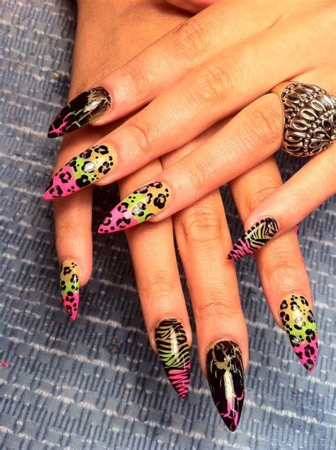 Love The Design But I Like Them Square Lol Swag Nails Funky Nails