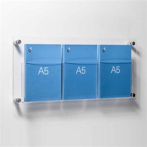 X A Wonderwall Clear Plastic Wall Mounted Leaflet Dispenser Display