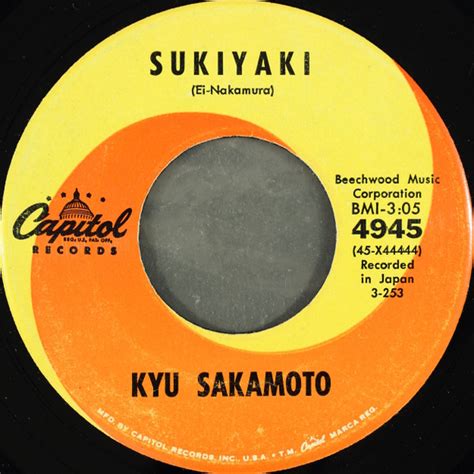 Kyu Sakamoto Sukiyaki Anoko No Namaewa Nantenkana 1963 Scranton