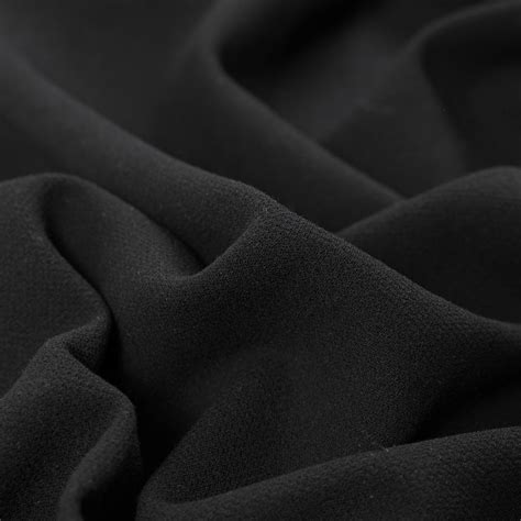 Black Creped Stretch Wool Double Cloth Crepe Wool Fashion Fabrics