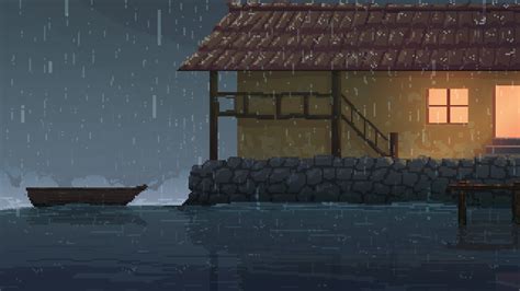Rainy Season Landscape Pixel Art Llamafreak Rpixelart