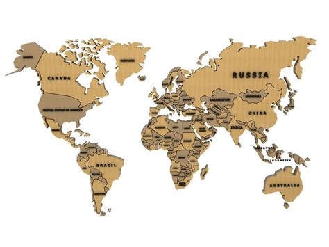 3d World Map With Countries Names San Antonio Map
