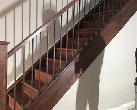 If you are getting a new or remodeled project done for your stairs, the work will include the obvious changes to the stair treads themselves, but also the fixing of any squeaking steps. Box stairs renovation-new railing-new steps-new posts ...