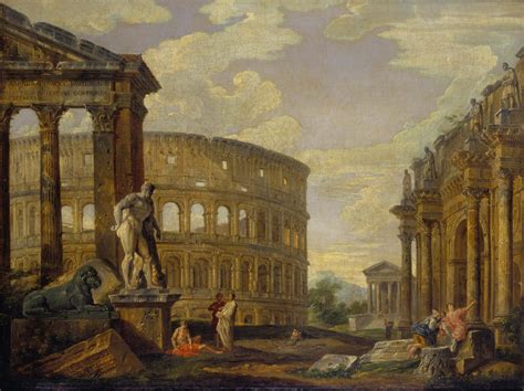 Giovanni Paolo Pannini Paesaggio Con Ercole E Rovine Di Roma Antica