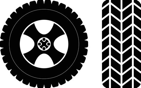 Front And Side View Car Tire Icon Illustration 19568311 Vector Art At