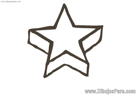 Dibujo de Estrella en perspectiva | para Pintar | Dibujos para Colorear