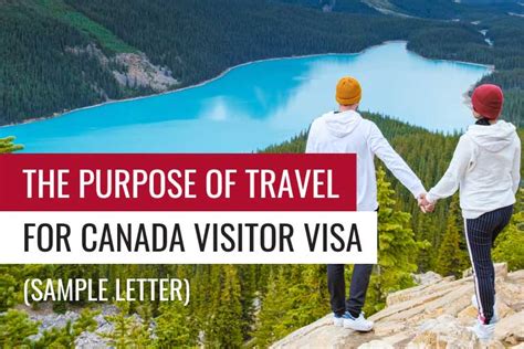 Purpose Of Travel For Canada Visitor Visa Sample Letter