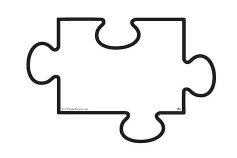 Blank Jigsaw Puzzle Template K 3 Teacher Resources Puzzle Piece
