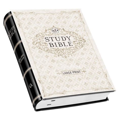Black Hardcover Large Print King James Version Study Bible Kjv Bibles