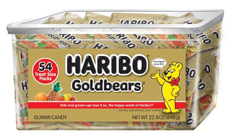 Haribo Goldbears Original Gummy Bear Treat Packs 05 Oz 54 Pouches