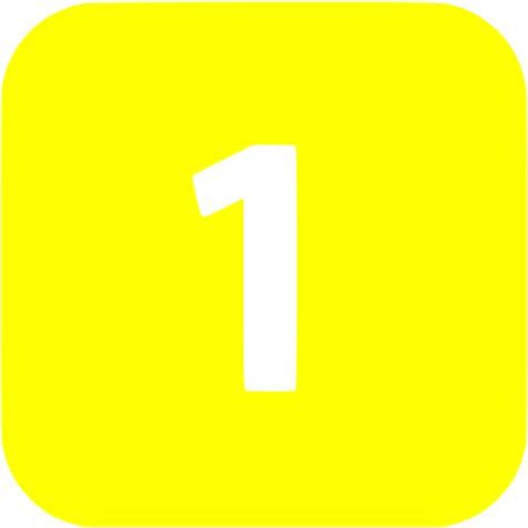 Yellow 1 Filled Icon Free Yellow Numbers Icons