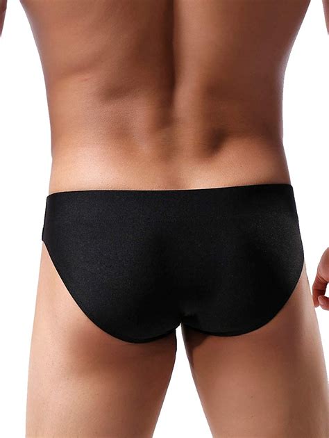 Ikingsky Mens Front Seamless Briefs Sexy Pouch Bikini Underwear Soft