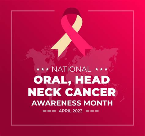National Oral Head And Neck Cancer Awareness Month Background Or