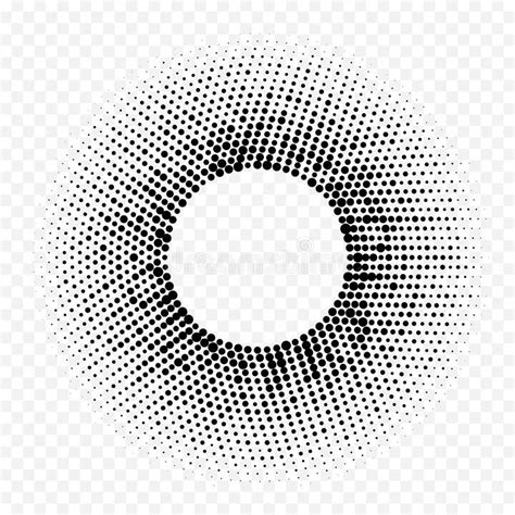 Circle Halftone Geometric Dotted Gradient Pattern Vector Abstract White