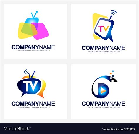 Tv Broadcast Logo Royalty Free Vector Image Vectorstock