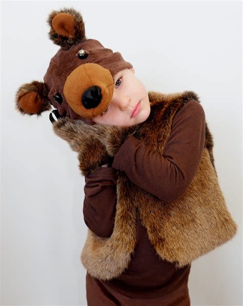 Bear Costume For Kids Bear Dress Up Animal Costume For Etsy Animal