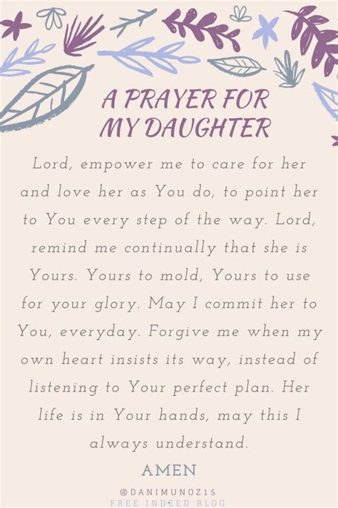 A Prayer For My Daughter In 2020 Prayers For My Daughter Mom Prayers