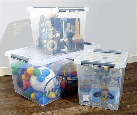 Store Lidded Plastic Toy Storage Box 52ltr