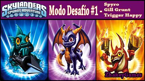 Skylanders Spyro s Adventure Desafíos 1 Spyro Gill Grunt y