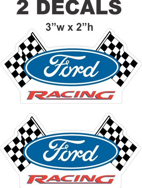 2 Ford Racing Decals Die Cut To Shape Nicer Decals Nicerdecals