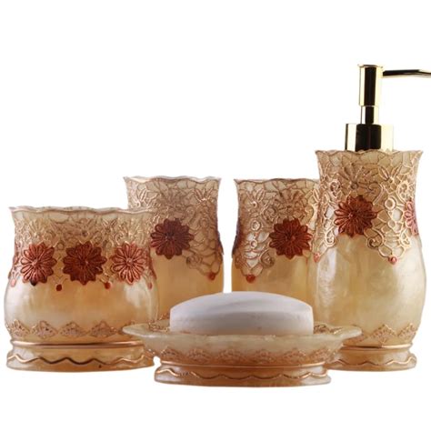 Luxury Royal Floral Lace Bathroom Accessories Accessory Sets Soap Dish