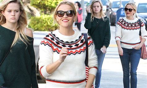 Seeing Double Reese Witherspoon And Lookalike Daughter Ava Step Out Winter Warm Outfits Look