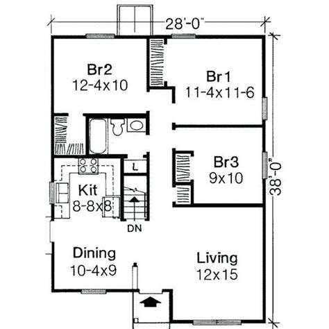 1000 Sq Ft House Plans 3 Bedroom 3d 3 Bedroom 2 Bath Home With