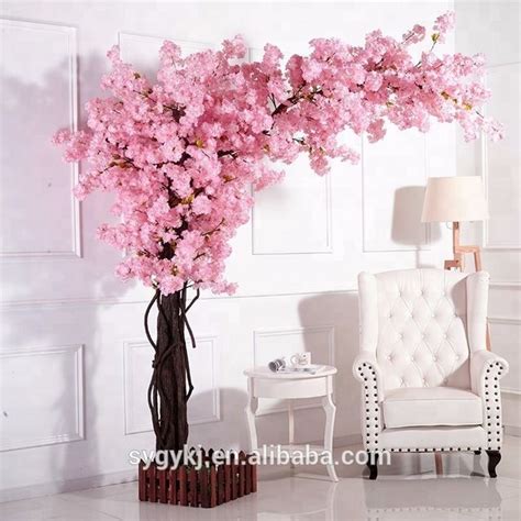 Source Japanese Indoor Plastic Cherry Blossom Tree Artificial With Silk