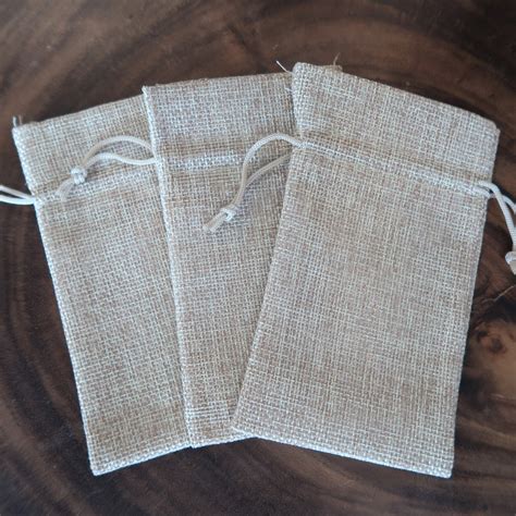 Burlap Pouch Five Sisters Crystals