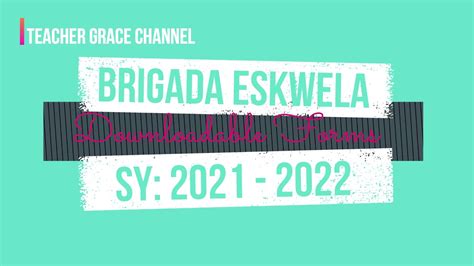 Brigada Eskwela Forms Sy 2021 2022 Youtube