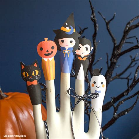 Halloween Paper Finger Puppets Lia Griffith