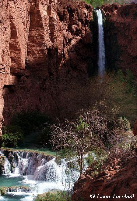 Waterfalls Of Arizona Mooney Falls Grand Canyon Natl Park