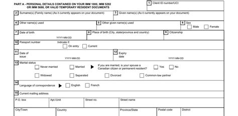 Imm 5292 Form ≡ Fill Out Printable Pdf Forms Online