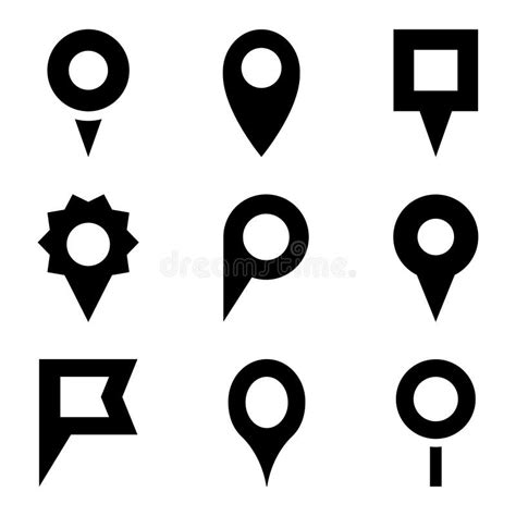Set Of Map Pointers Stock Vector Illustration Of Marker 111805678
