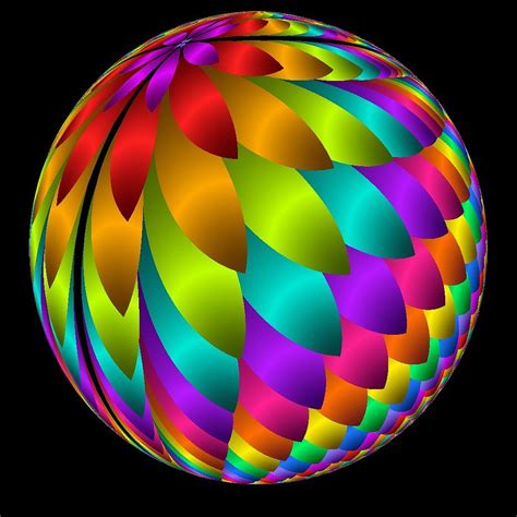 Petal Bubble Fractal Art Colorful Art Illusion Art