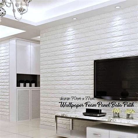 Various types of wallpaper are supported, including 3d and 2d animations, websites, videos and even certain. Wallpaper Foam Batu Bata 3D Motif Putih Warna Tembok ...