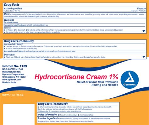 Dynarex Hydrocortisone Cream 1