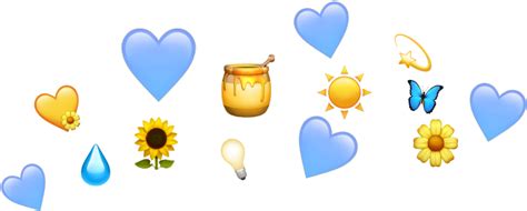 Blue Crown Png Crown Emoji Blue Yellow Heart 4679682 Vippng