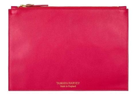 Tamara Harvey Pink Leather Zip Pouch Shopstyle Dresses