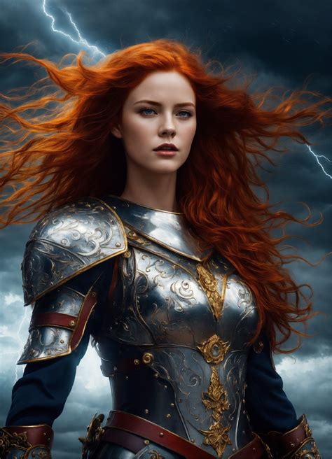 Lexica Full Body Beautiful Redheaded Irish Goddess Of Storm