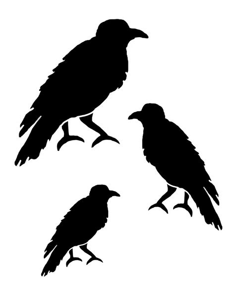 Black Crow Stencil Wmasks 8x10