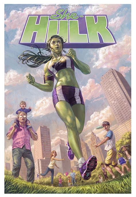 Artstation Marvel Covers Sebastian Giacobino Hulk Marvel Shehulk